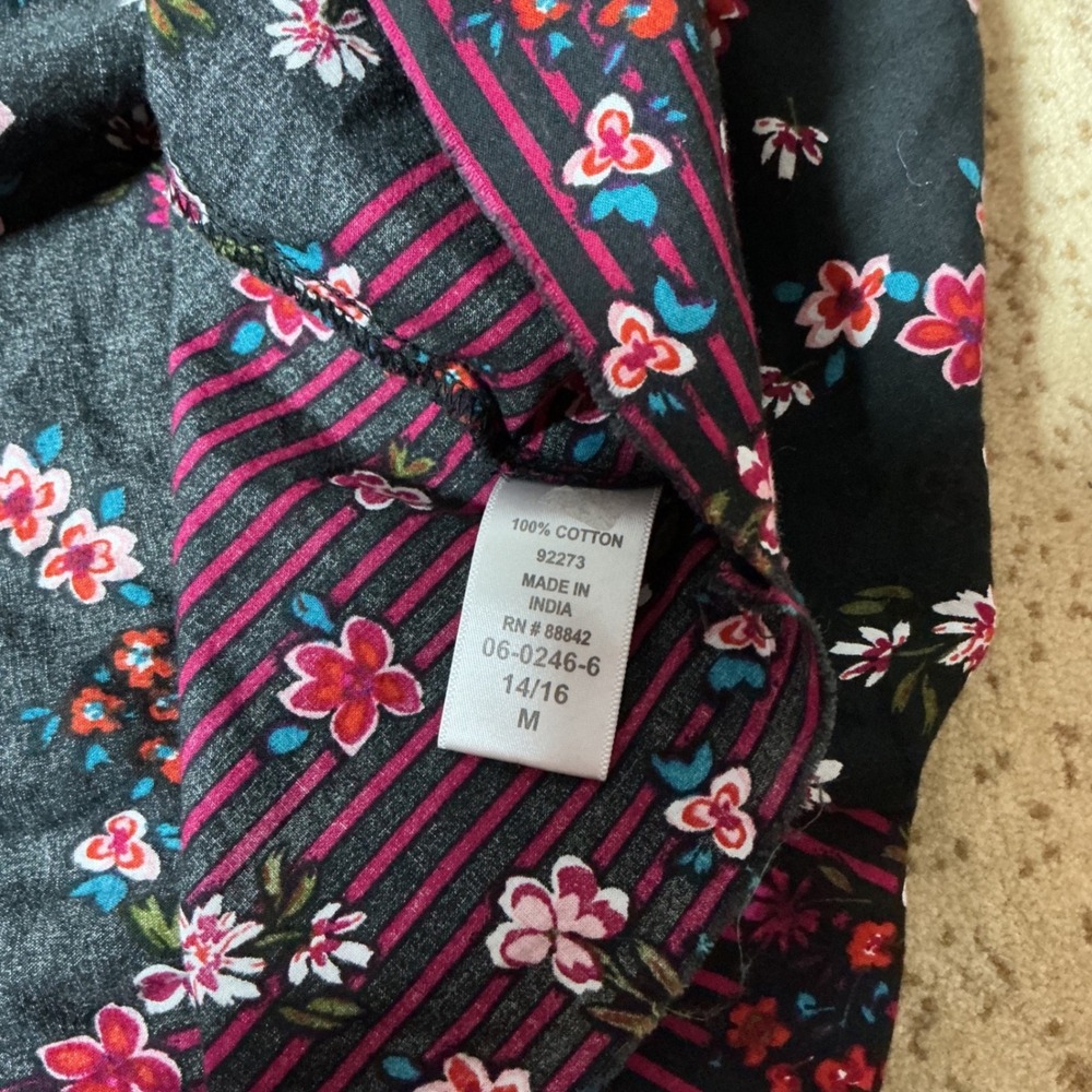 Only Necessities Womens Cottagecore Floral Cotton Maxi Dress Black Pink 14/16 M - Picture 6 of 7